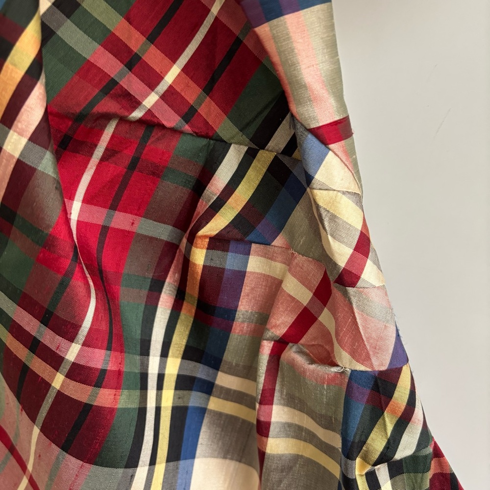 ❤️2/$15 or 3/$21❤️Coldwater Creek Plaid Silk Button-Up Blouse, Size PXL - Picture 6 of 14